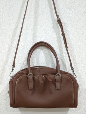 Baguette Style Handbag - Genuine Leather